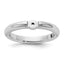 14kw CLIQ Low Profile Hinged Peg Set Engagement Ring Mounting, No Stone Included