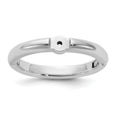 14kw CLIQ Low Profile Hinged Peg Set Engagement Ring Mounting (No Stone Included)