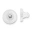 Silicone Sliders Sterling Silver Rhodium-plated Disk 1 Pair