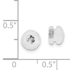 Silicone Sliders 14K WG ScrewBack Mushroom 1 Pair