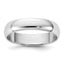 10K White Gold Half-Round Wedding Band 4.5mm