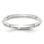 2.5mm 10K White Gold Half Round with Edge Wedding Band - Sophia Jewelers