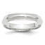 14K White Gold Half-Round Wedding Band 4mm
