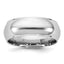 7.0mm 10K White Gold Half Round with Edge Wedding Band - Sophia Jewelers