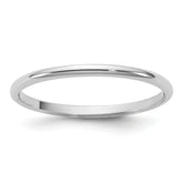 1.5mm 10K White Gold Lightweight Half Round Wedding Band - Sophia Jewelers
