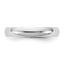 3.5mm 10K White Gold Lightweight Half Round Wedding Band - Sophia Jewelers