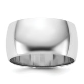 10.0mm 10K White Gold Lightweight Half Round Wedding Band - Sophia Jewelers