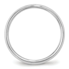 10k White Gold 2.5mm Knife Edge Comfort Fit Wedding Band Size 14