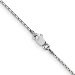 14K White Gold 30 inch .9mm Box with Lobster Clasp Chain