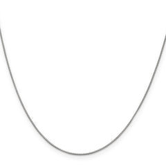 14K White Gold 30 inch .7mm Box with Lobster Clasp Chain