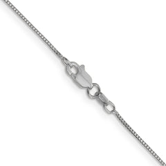 14K White Gold 30 inch .7mm Box with Lobster Clasp Chain