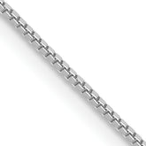 14K White Gold 30 inch .7mm Box with Spring Ring Clasp Chain