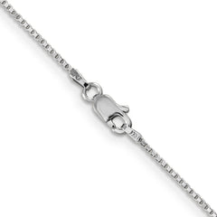 14K White Gold 30 inch 1mm Box with Lobster Clasp Chain