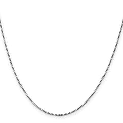 14K White Gold 30 inch 1.05mm Box with Lobster Clasp Chain