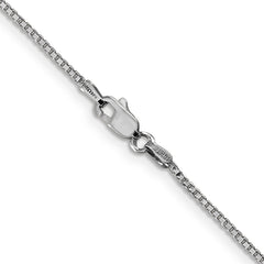 14K White Gold 30 inch 1.1mm Box with Lobster Clasp Chain
