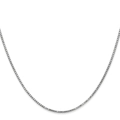 14K White Gold 30 inch 1.4mm Box with Lobster Clasp Chain