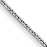 14K White Gold 30 inch .9mm Box with Spring Ring Clasp Chain