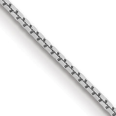 14K White Gold 30 inch .9mm Box with Spring Ring Clasp Chain