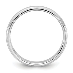 14KW 3.5mm Milgrain Half Round Band Size 14