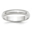 4.0mm 10K White Gold Milgrain Half Round Wedding Band - Sophia Jewelers