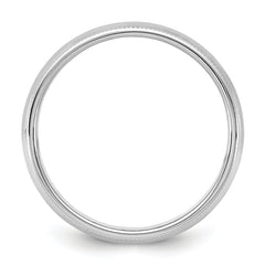 14KW 5.5mm Milgrain Half Round Band Size 14