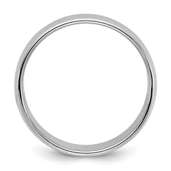 10k White Gold 8mm Milgrain Half Round Wedding Band Size 14