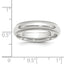 5.0mm 10K White Gold Milgrain Comfort Fit Wedding Band - Sophia Jewelers