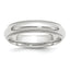 14k White Gold 5mm Milgrain Half Round Comfort Fit Wedding Band