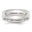 14k White Gold 6mm Milgrain Half Round Comfort Fit Wedding Band