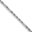 14K White Gold 24 inch 1.8mm Diamond-cut Milano Rope with Lobster Clasp Chain
