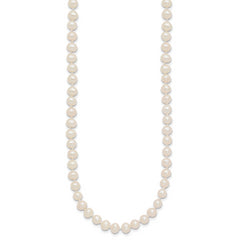 14k 4-5mm White Near-Round Freshwater Cultured Pearl 24 inch Necklace