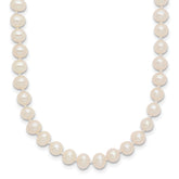 14k 4-5mm White Near-Round Freshwater Cultured Pearl 24 inch Necklace
