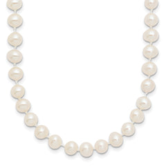 10k 5-6mm White Near-Round Freshwater Cultured Pearl 28 inch Necklace