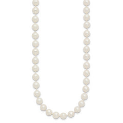 10k 6-7mm White Near-Round Freshwater Cultured Pearl 28 inch Necklace