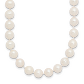 10 Karat 7-8mm White Near-Round Freshwater Cultured Pearl 16 inch Necklace | Sophia Jewelers