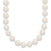 10k 7-8 mm White Near-Round Freshwater Cultured Pearl 28 inch Necklace