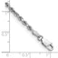 14K White Gold 8 Inch 2.75mm Diamond-Cut Quadruple Rope Lobster Clasp Chain