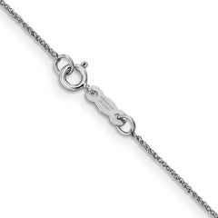 14K White Gold 22 inch .70mm Ropa with Spring Ring Clasp Chain