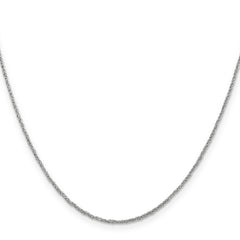 14K White Gold 24 inch 1.1mm Ropa with Spring Ring Clasp Chain