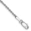 14K White Gold 10 inch 1.7mm Ropa with Lobster Clasp Anklet