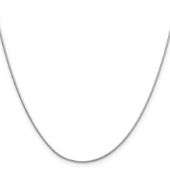 14K White Gold 30 inch .9mm Round Snake with Lobster Clasp Chain