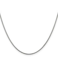 14K White Gold 30 inch 1.1mm Round Snake with Lobster Clasp Chain