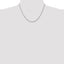 14K White Gold 18 inch 1.6mm Round Snake Lobster Clasp Chain