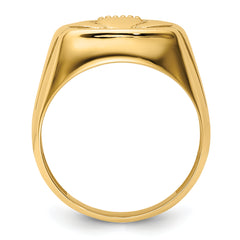 14k Men's Claddagh Ring Mounting (No Stones Included)
