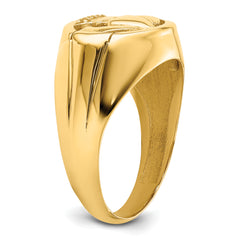 14k Men's Claddagh Ring Mounting (No Stones Included)