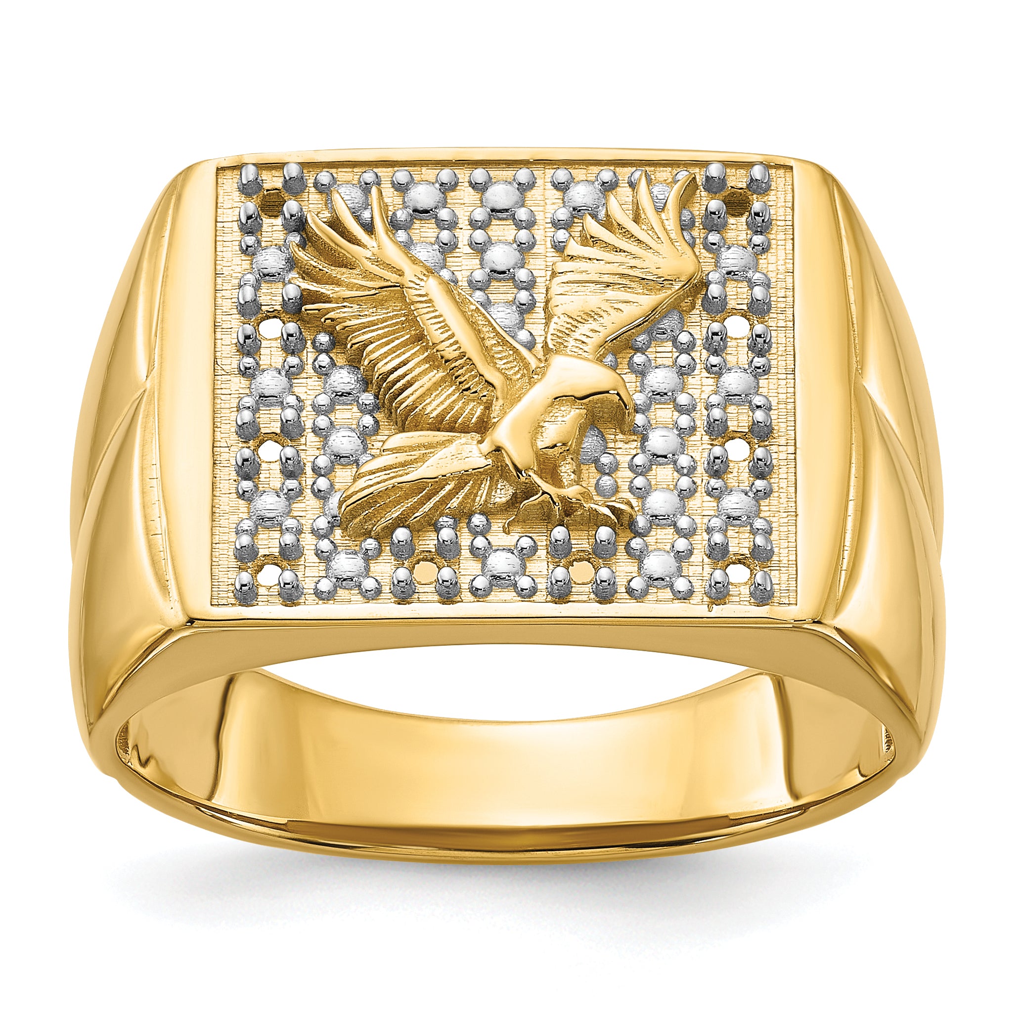 14k Men's Eagle Ring Mounting (No Stones Included)
