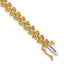 14k Holds 2.25 carat 43-2.4mm Round Diamond Fancy Spiral 7 inch Tennis Bracelet Mounting (No Stone Included)