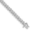 14k White Gold Holds 3.72 carat 40-2.9mm Round Diamond Fancy Spiral 7 inch Tennis Bracelet Mounting (No Stone Included)