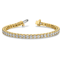 14k Complete 6.6 carat Round A Diamond 4-prong 7 inch Tennis Bracelet