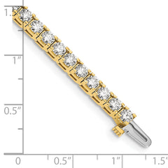 14k Complete 6.6 carat Round A Diamond 4-prong 7 inch Tennis Bracelet